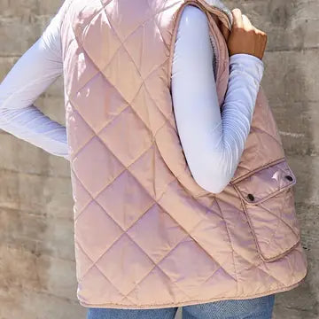 Faith Fleece Lined Quilted Vest Coats