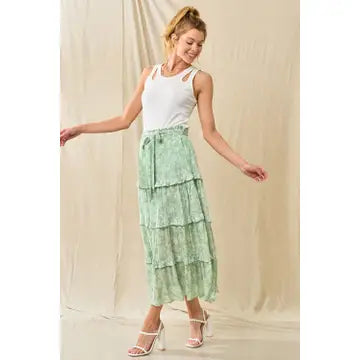 DANA DITZY FLORAL TIERED SKIRT
