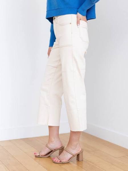 Judy Blue ECRU High Rise Crop