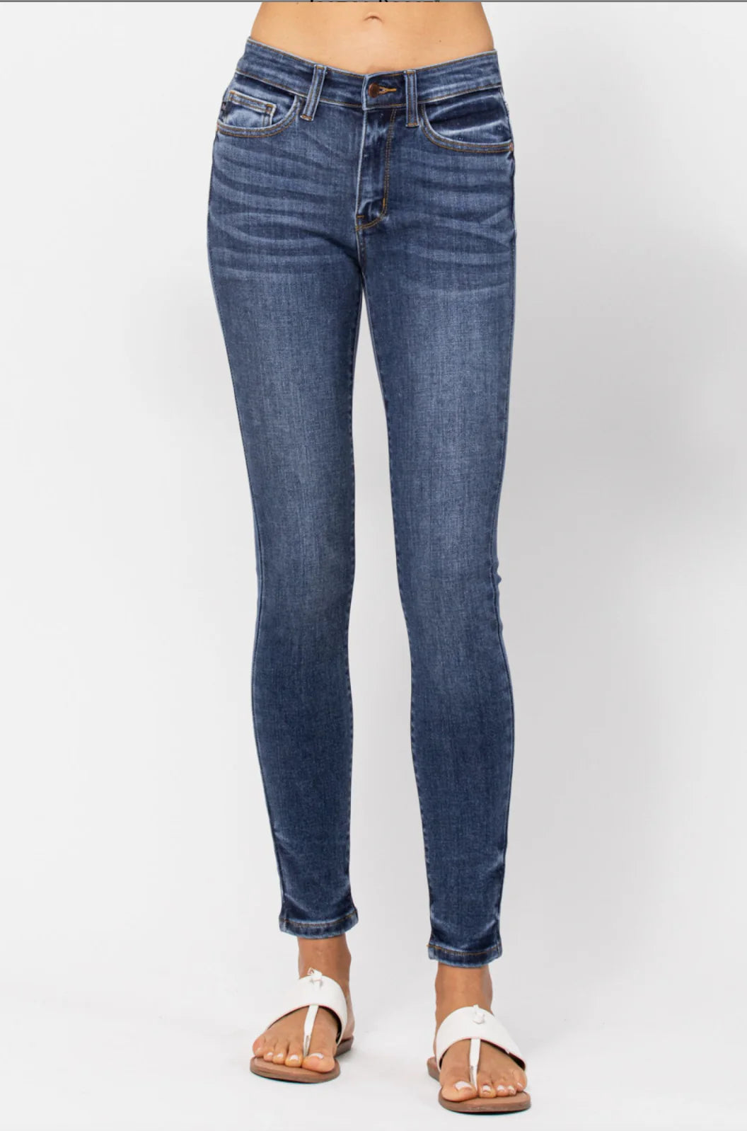 Marty Judy Blue MID-RISE HANDSAND CLASSIC SKINNY