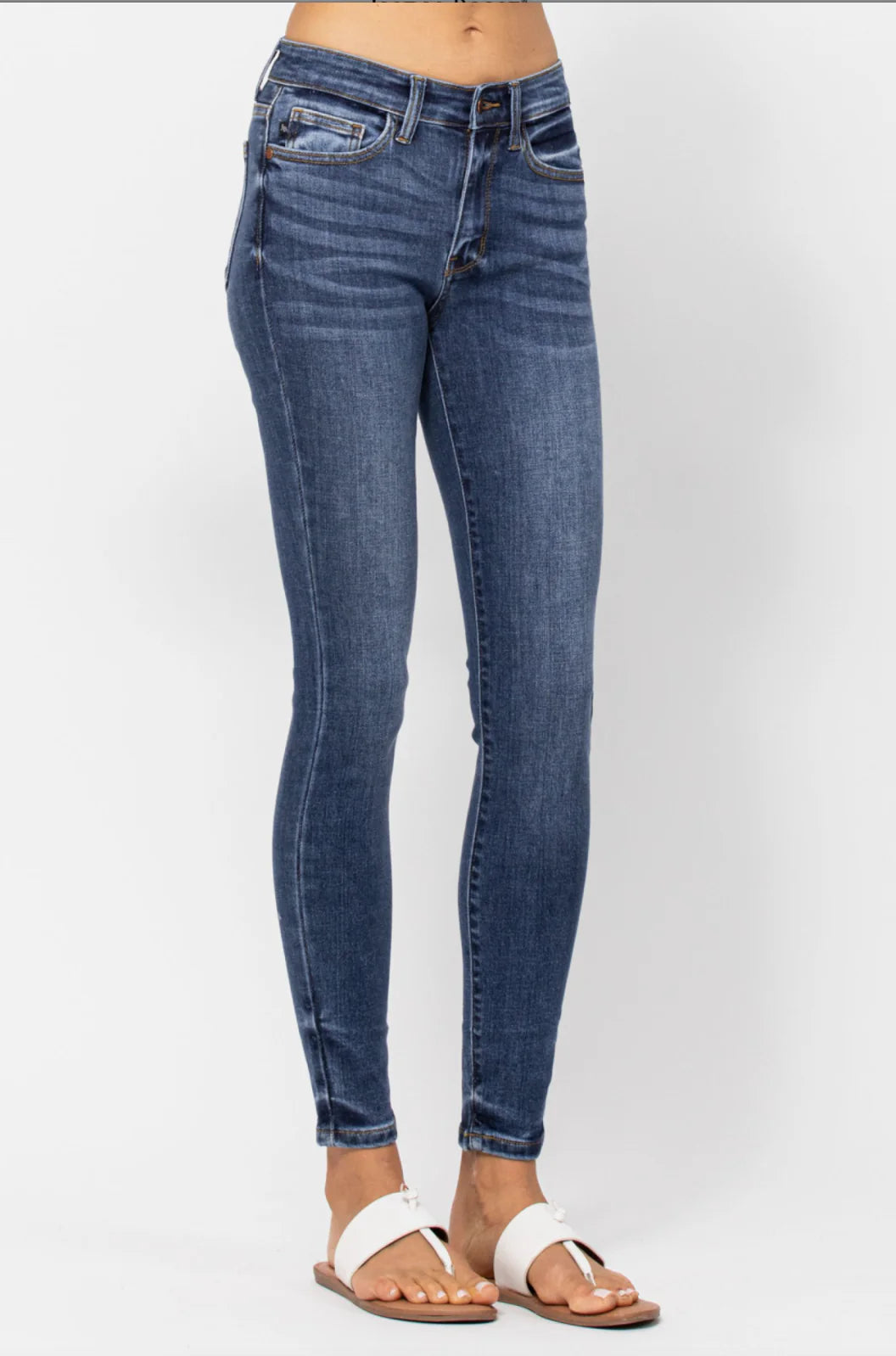 Marty Judy Blue MID-RISE HANDSAND CLASSIC SKINNY