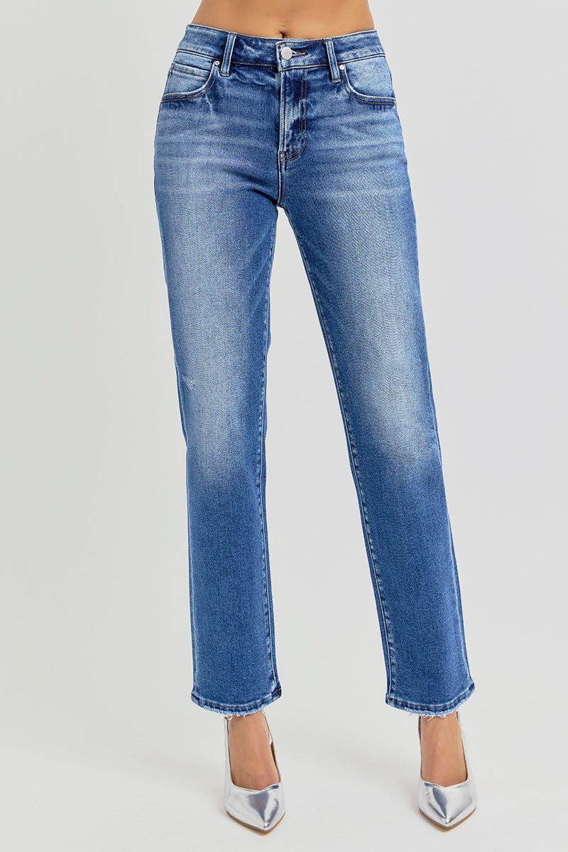 MINDY MID RISE ANKLE TAPERED JEANS