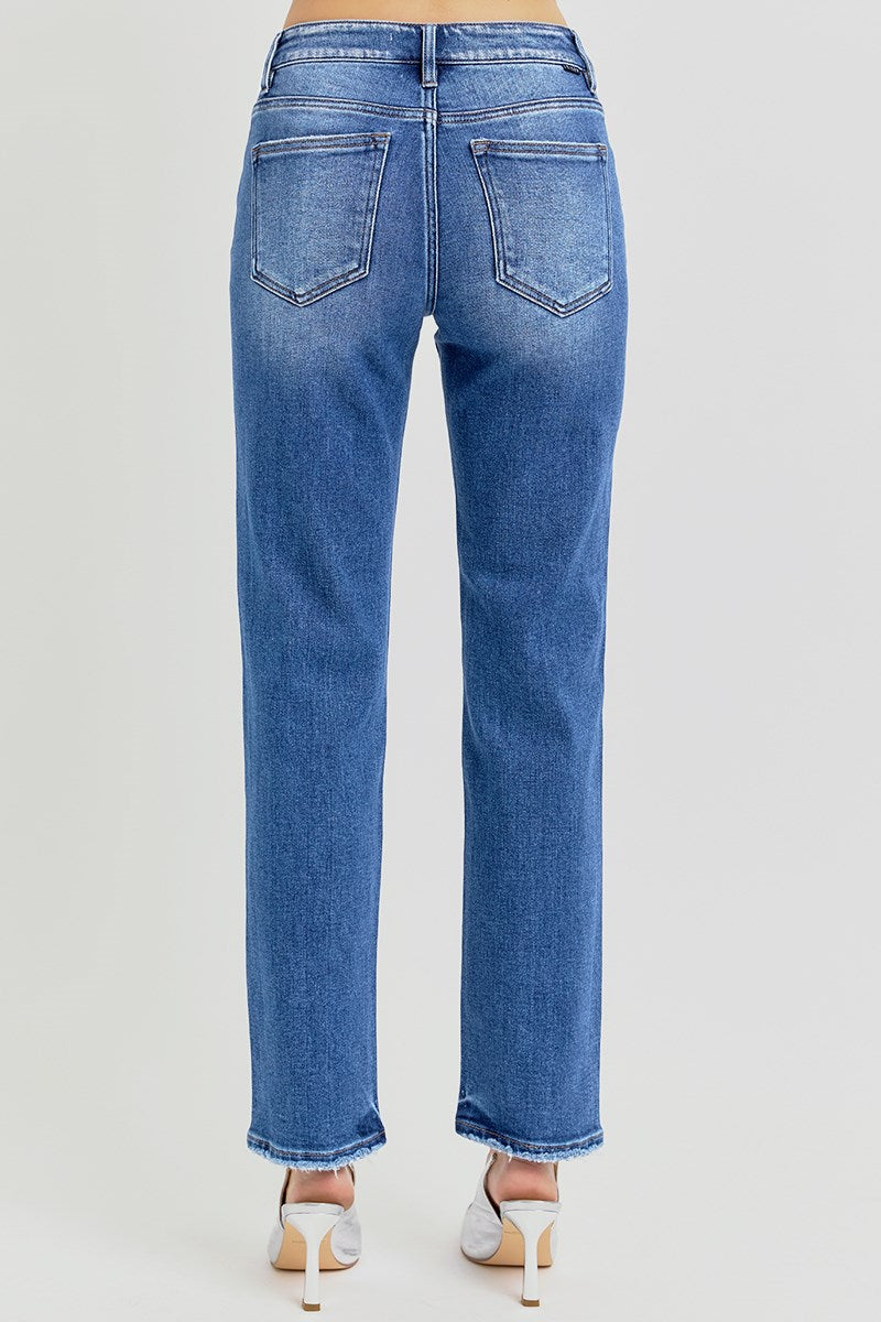MINDY MID RISE ANKLE TAPERED JEANS