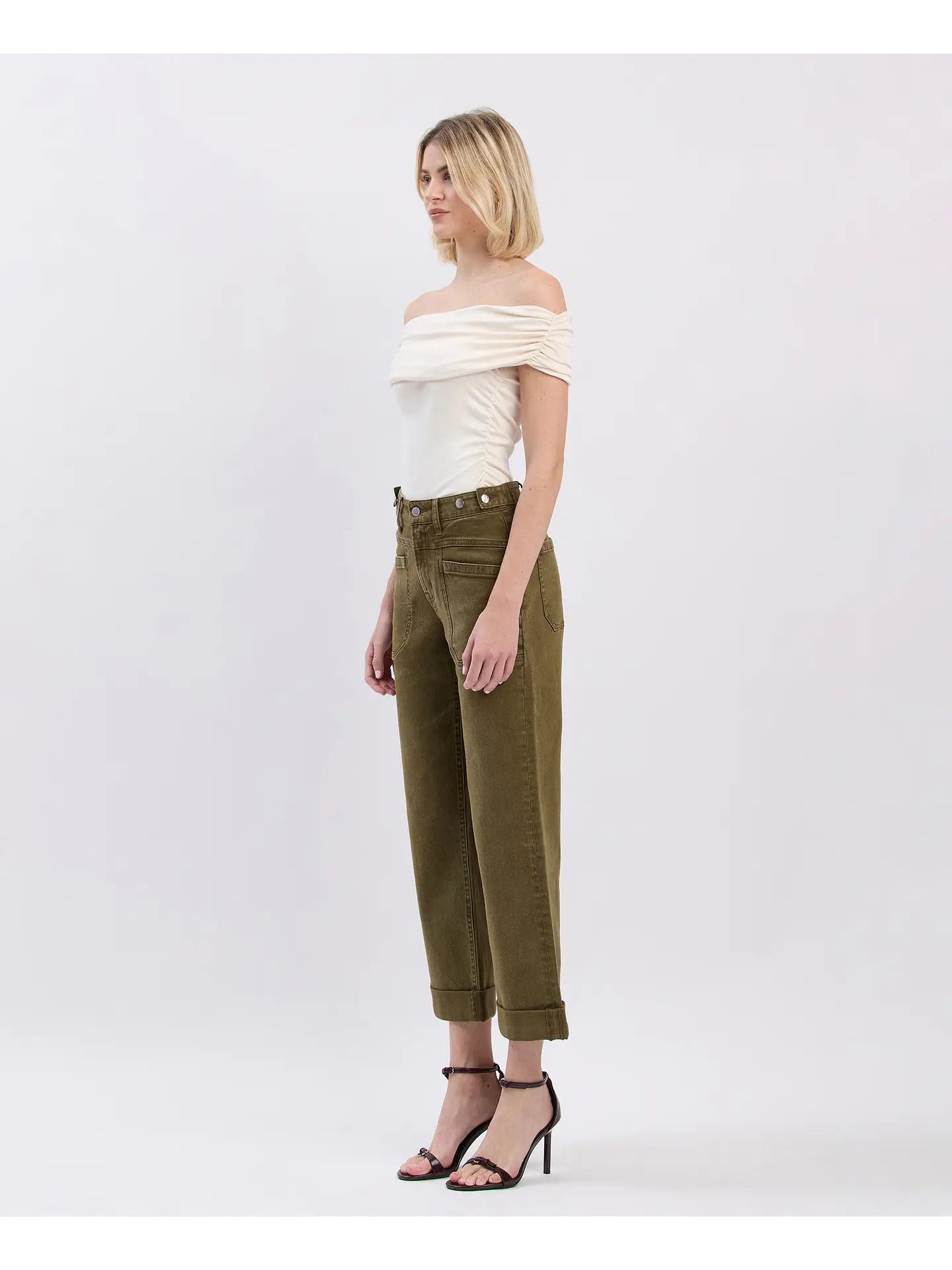 Oliver High Rise Tab Cuffed Jean