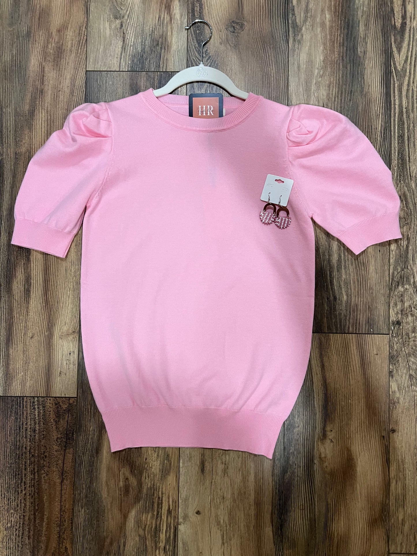PENNY PUFF SHORT SLEEVE SWEATER TOP