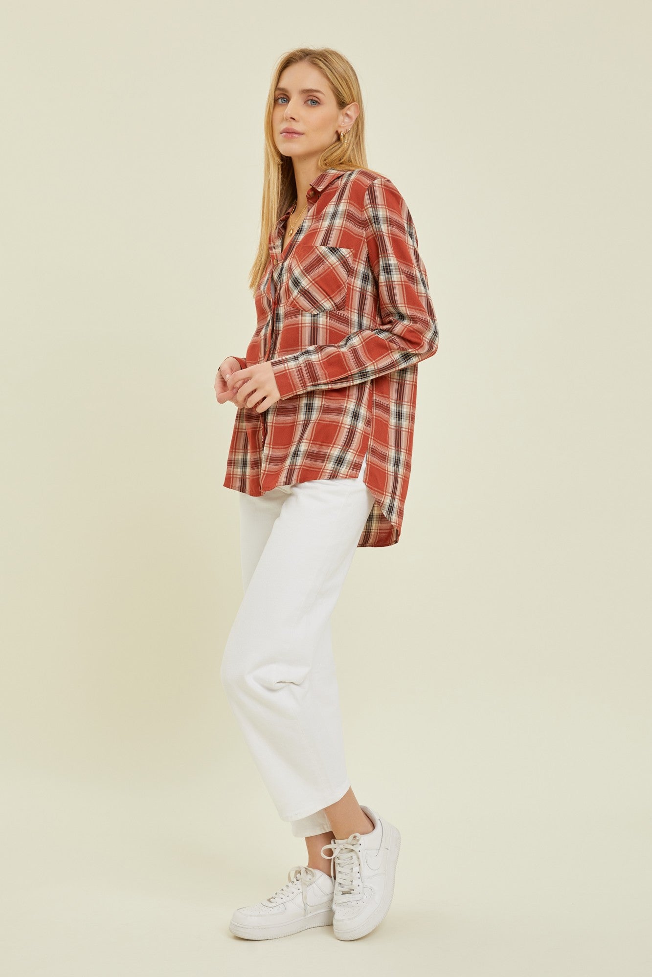 CHARLOTTE FLANNEL BUTTON DOWN