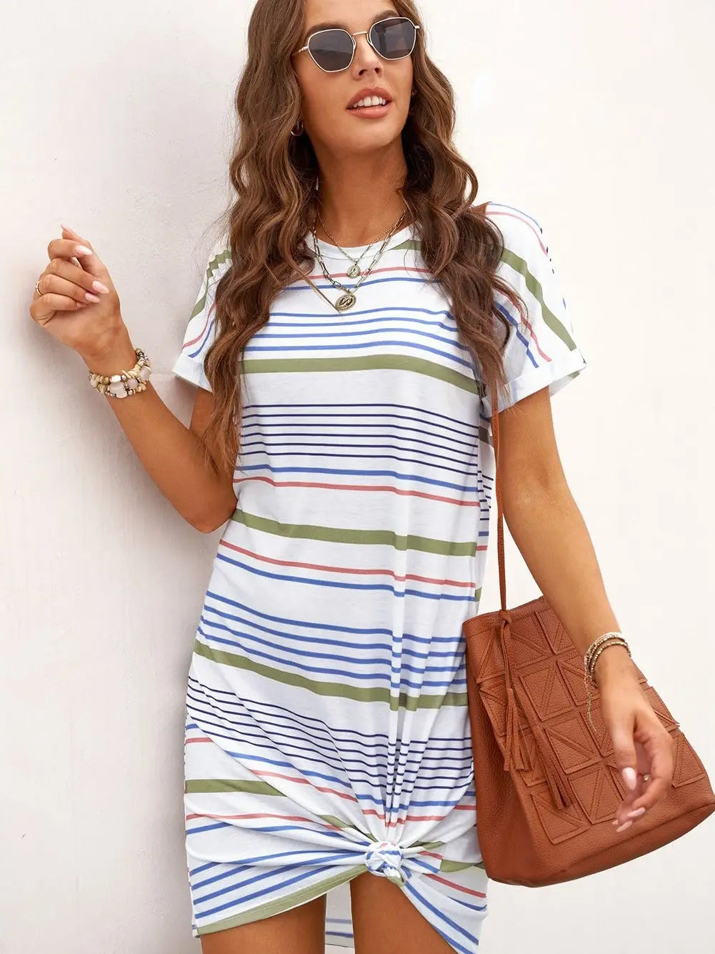 Taylor Thin Stripe T Shirt Dress