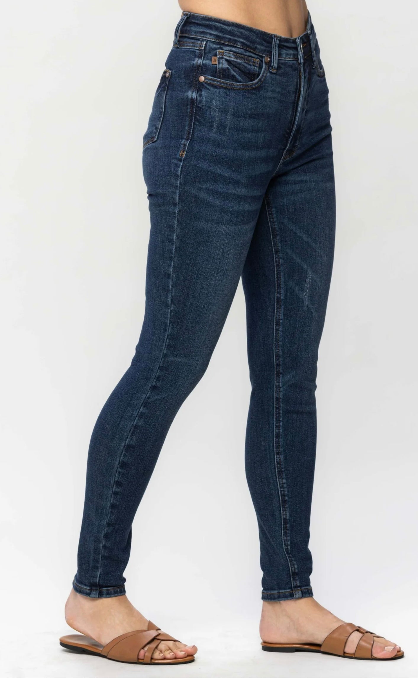 Rainy Judy Blue High Waist Tummy Control Skinny Jeans