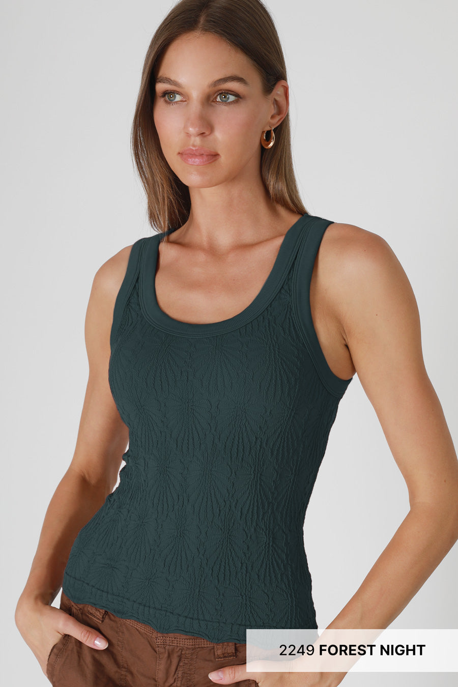 Reversible Lace Textured Tank Top (4) Colors