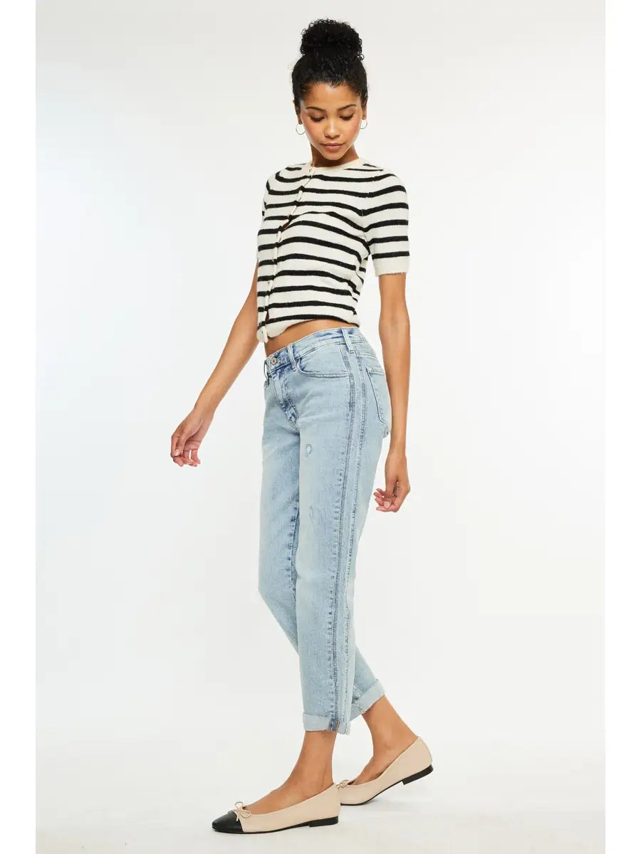 Kancan Mid Rise Slim Boyfriend