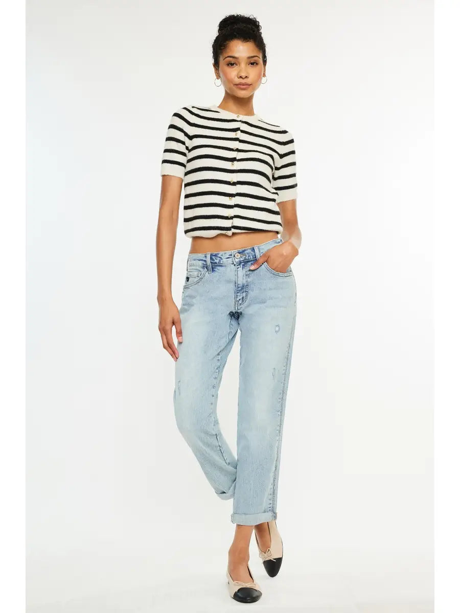 Kancan Mid Rise Slim Boyfriend