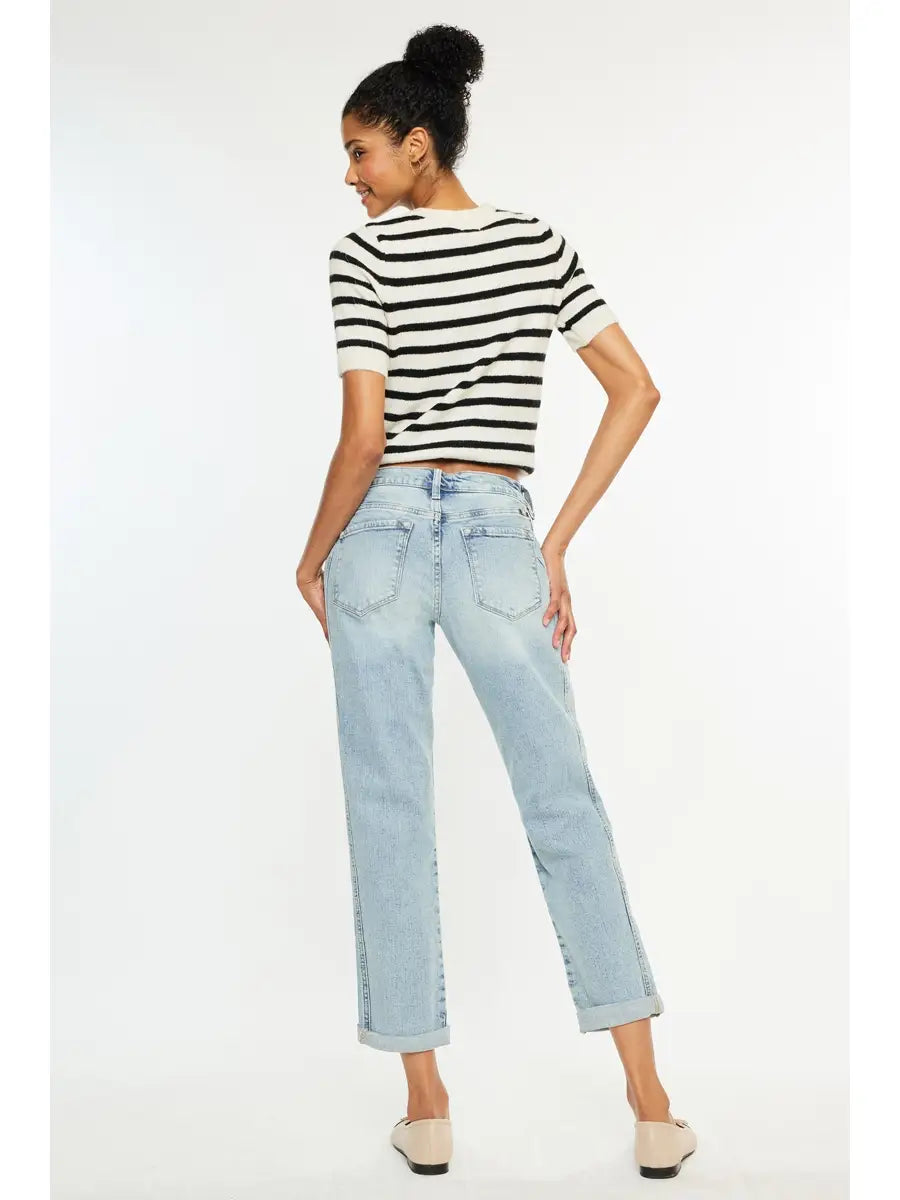 Kancan Mid Rise Slim Boyfriend