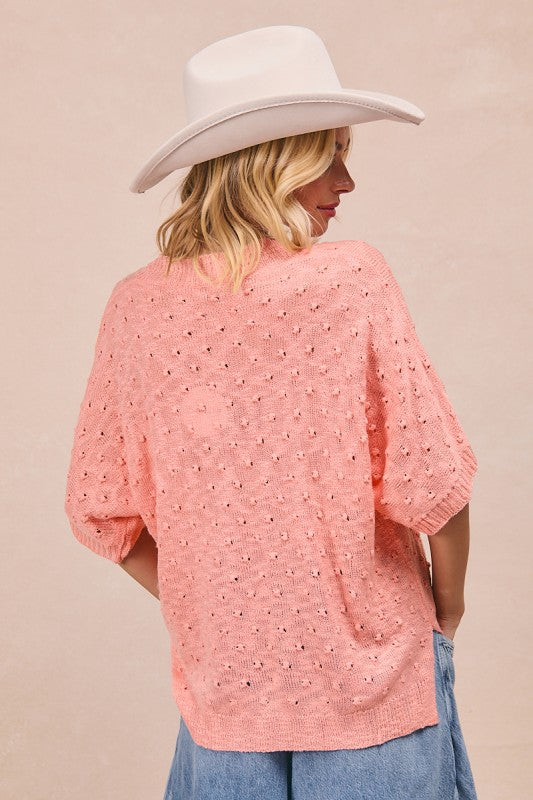 Dots Texture Summer Lightweight Sweater Top