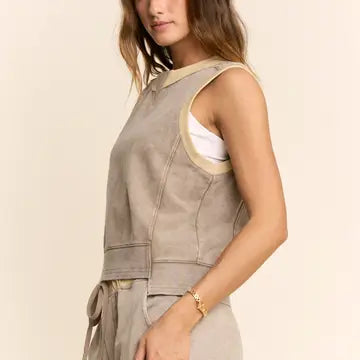Sleeveless Crewneck Lounge Top