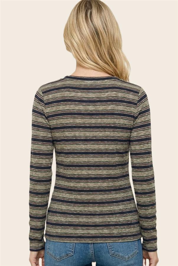 CREW NECK, LONG SLEEVE TOP (2) Colors