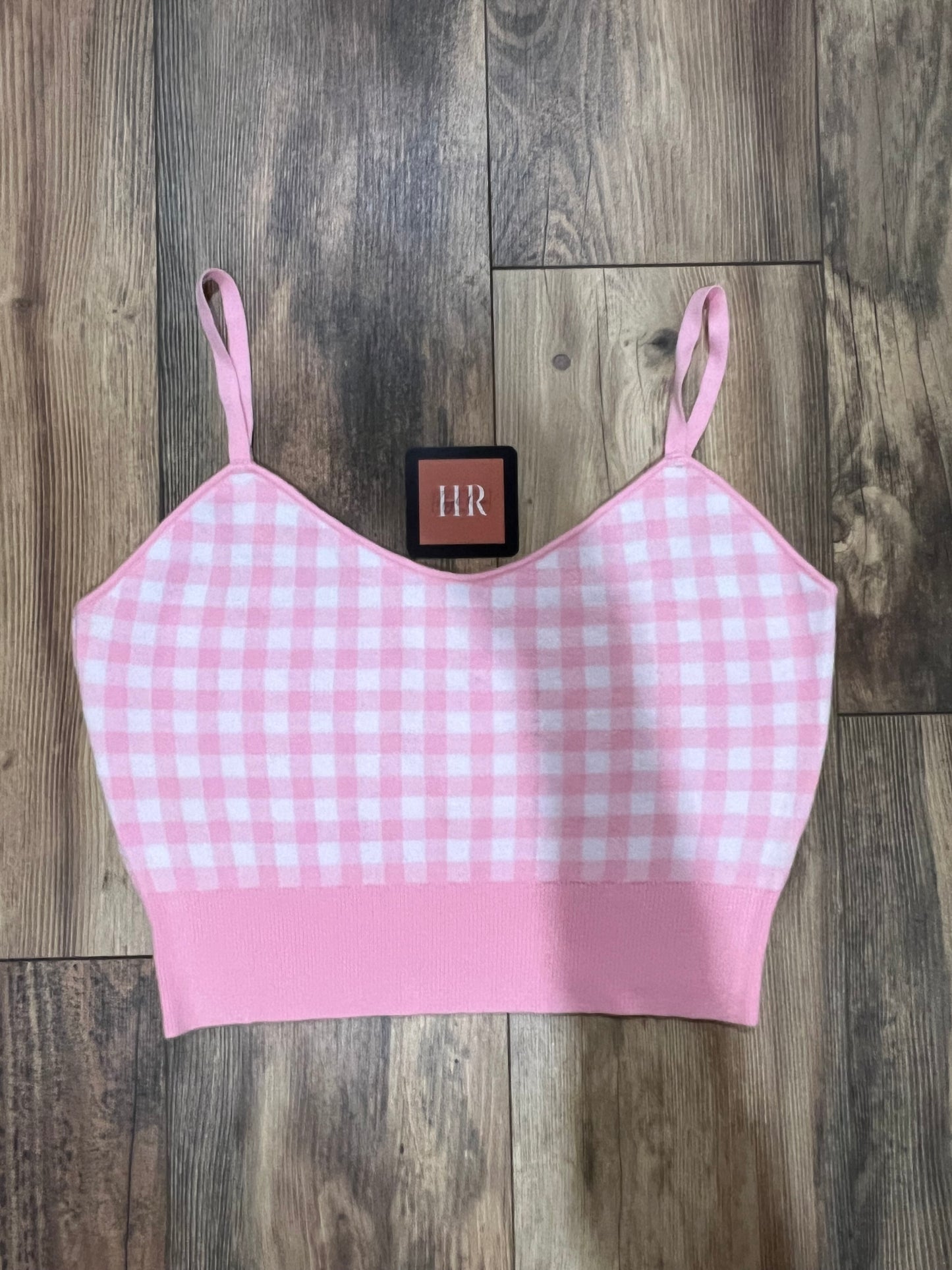 Lily Pink Gingham Cami