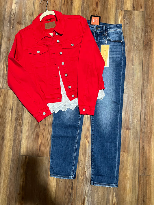 Judy Blue Red Jacket ❤️