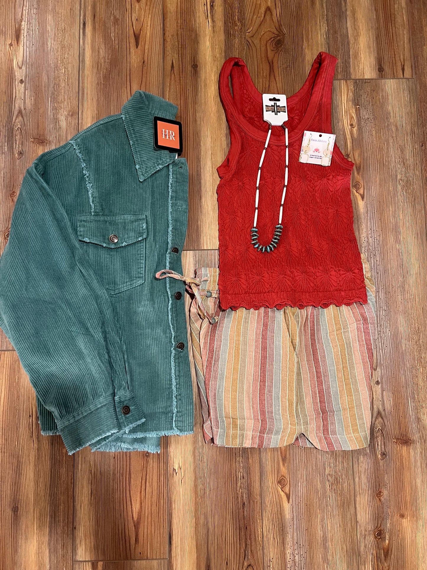 Multi Color Striped Shorts