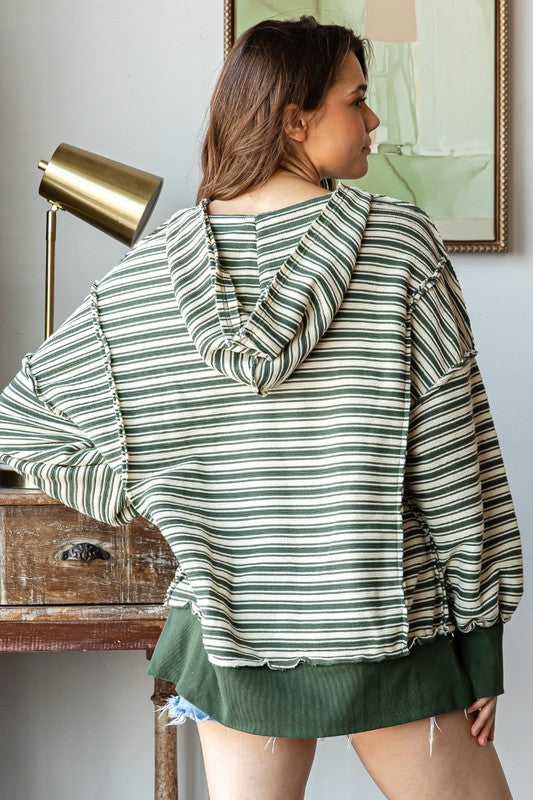 Manni Overfit Stripe Hoodie Big Top