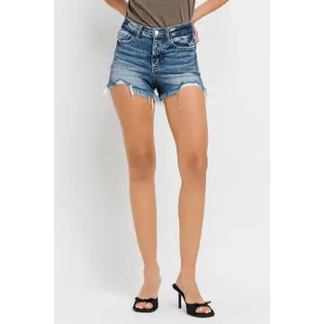 Inga High Rise Zipper Up Denim Vervet