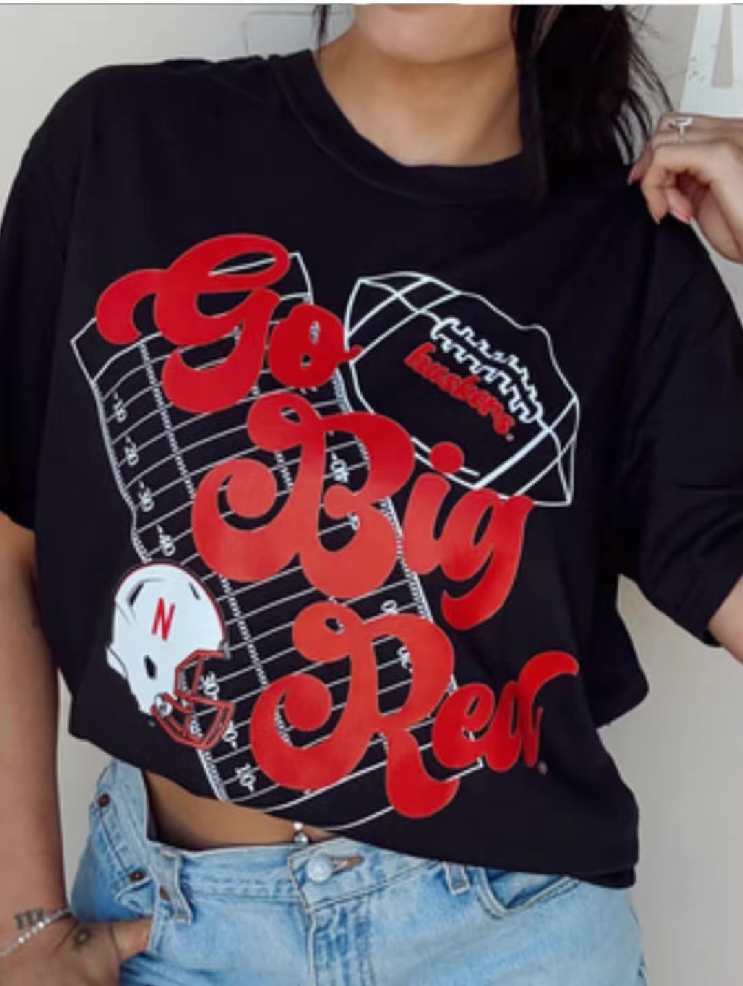 Nebraska Black Unisex Go Big Red